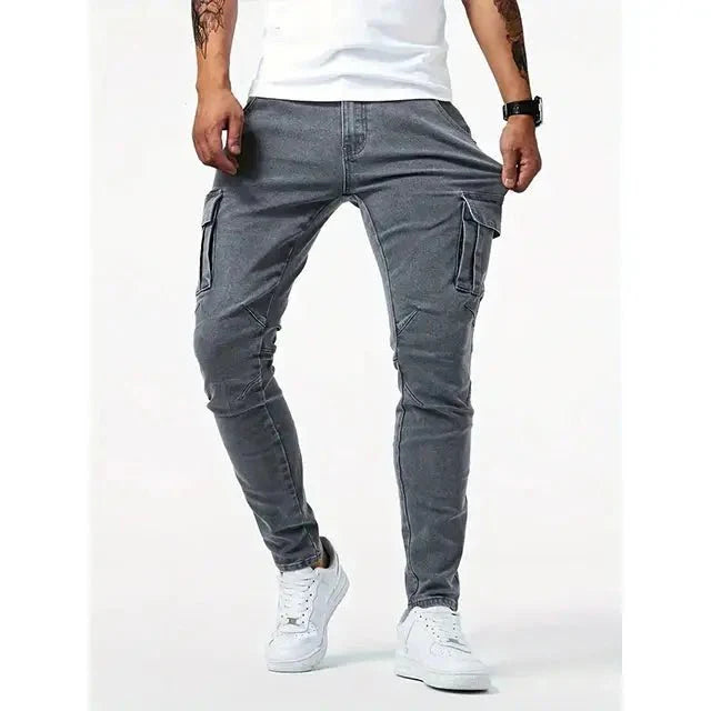 Denim Jean Cargo Trousers