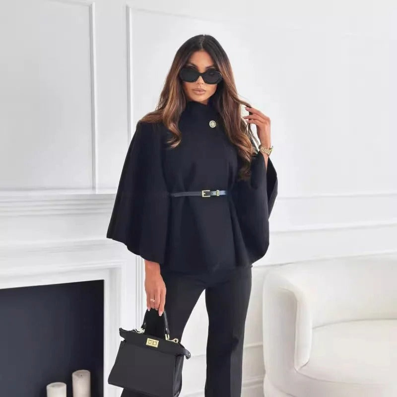 ELISE – Elegant Butterfly Wrap Jacket With Belt