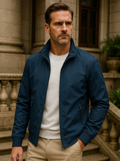 Casual Solid Bomber Jacket