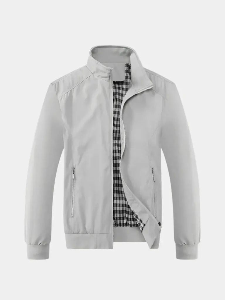 Casual Solid Bomber Jacket
