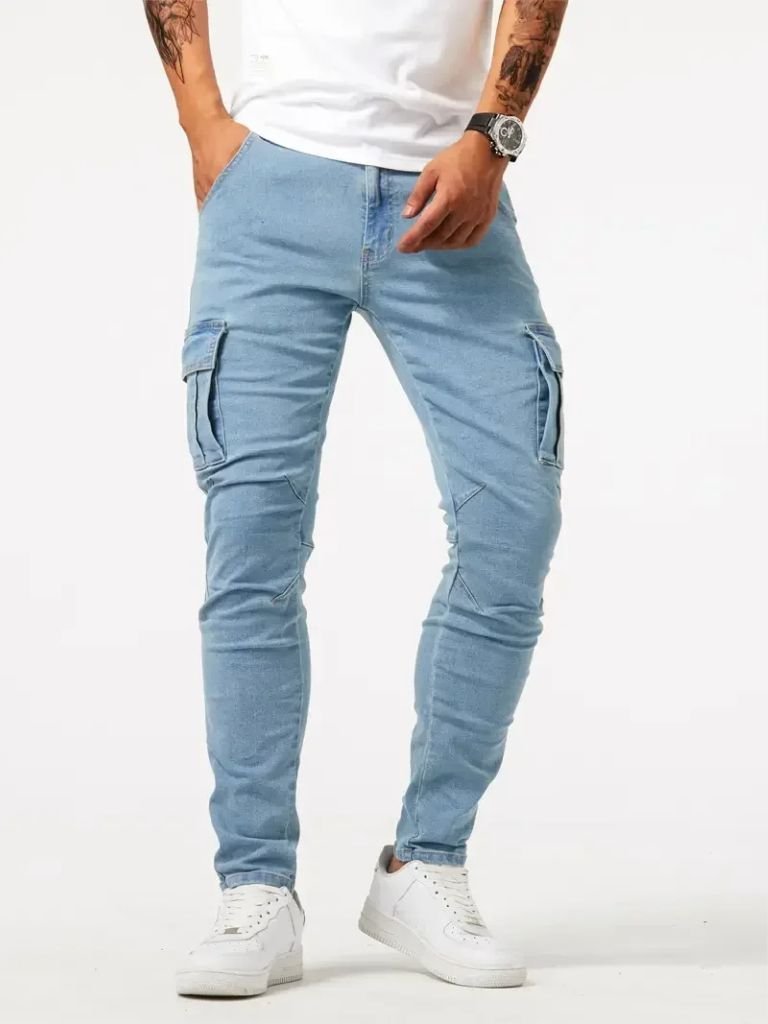 Denim Jean Cargo Trousers