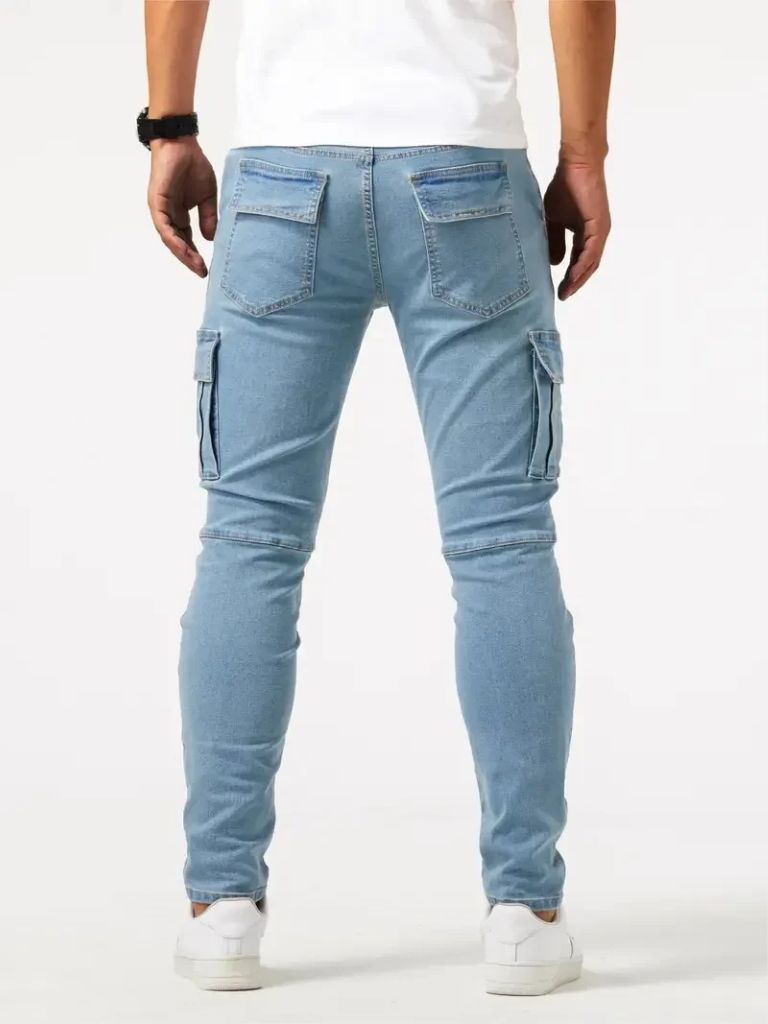 Denim Jean Cargo Trousers