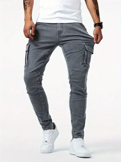 Denim Jean Cargo Trousers
