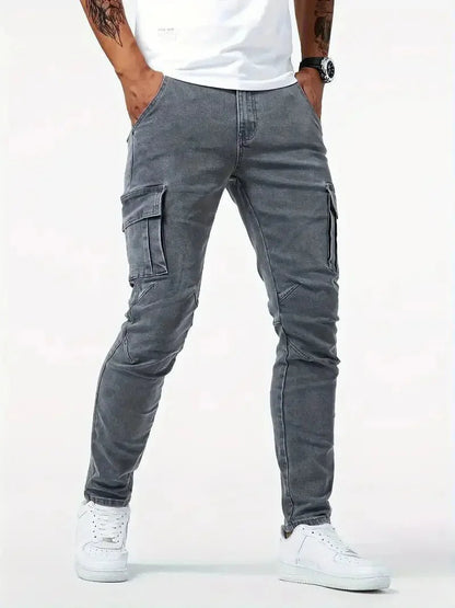 Denim Jean Cargo Trousers