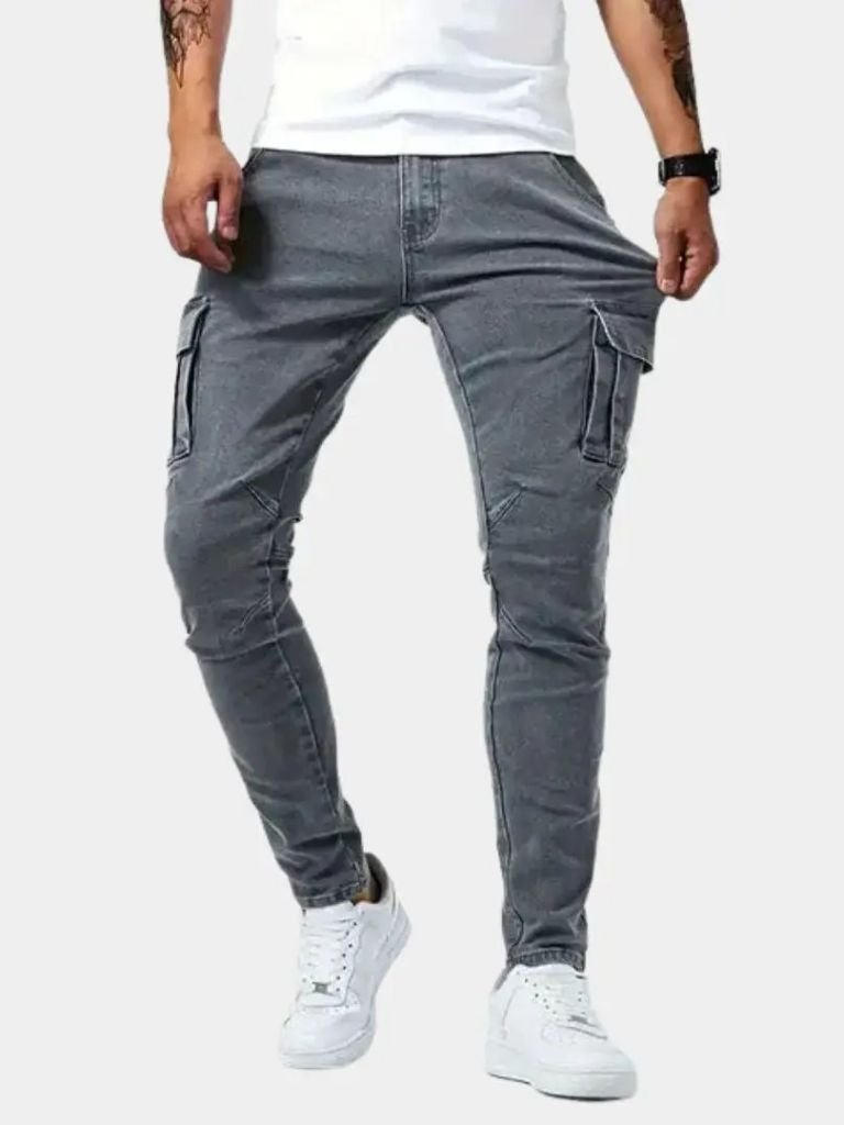 Denim Jean Cargo Trousers