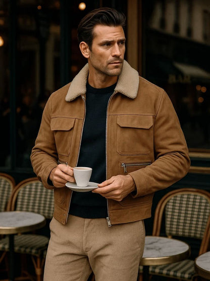 Essential Fleece Suede Jacket