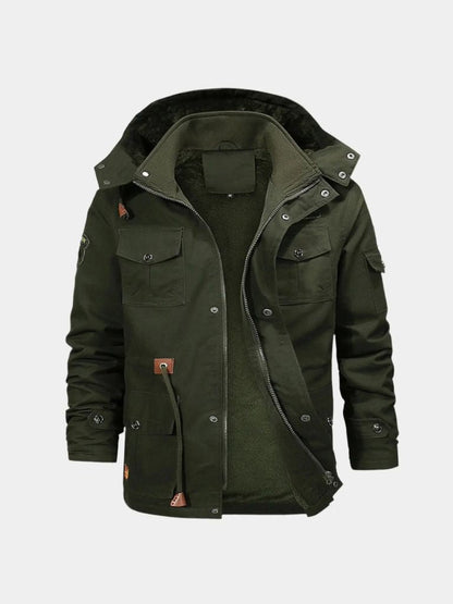 Fleece Hooded Bomber Jacket