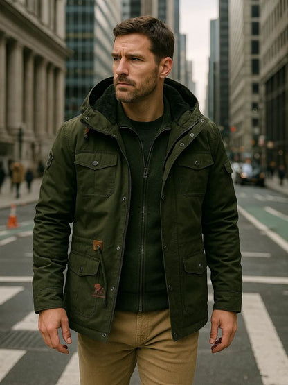 Fleece Hooded Bomber Jacket