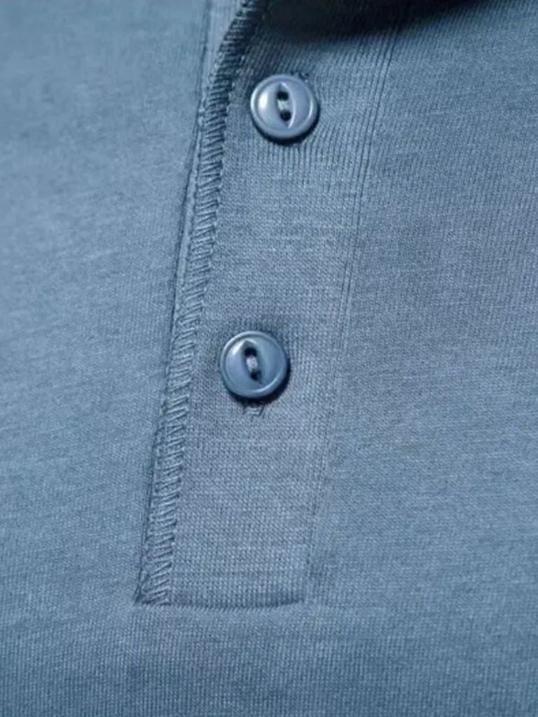 Minimalist Henry Neck Long Sleeve T-Shirt