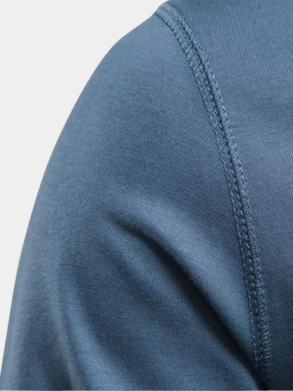 Minimalist Henry Neck Long Sleeve T-Shirt